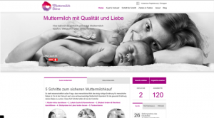 Screenshot Muttermilchbörse