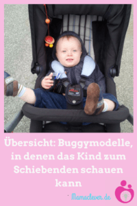 Eine Liste mit Buggymodellen, in denen das Kind zum Schiebenden schauen kann
