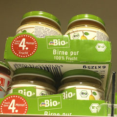 Bio-Gläschen mit 100 Prozent Frucht