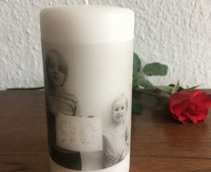 Anleitung wie man ein Foto auf eine Kerze transferiert