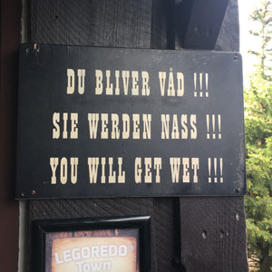 Schild im Legoland Billund