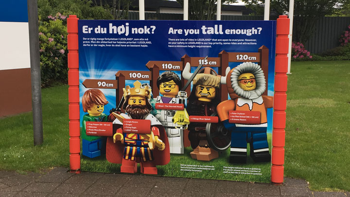 Mindestgrößen für Attraktionen im Legoland Billund